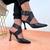 Sapato Feminino Scarpin Salto Médio Com Fivela Elegante 127 Preto