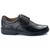 Sapato masculino anti impacto confortavel em couro Preto
