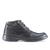 Sapato Masculino Bota Coturno Cano Curto Couro Com Cadarço Conforto Lecas Preto