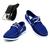 Sapato Masculino De Couro Casual Moderno Mocassim Solado Costurado + Cinto Azul royal