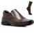 Sapato masculino jota pé 71455 com um par de meia social Dark brown