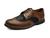 Sapato Masculino Oxford Couro Cadarço Bico Redondo Moderno Preto, Marrom