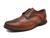 Sapato Masculino Oxford Couro Cadarço Bico Redondo Moderno Marrom