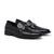 Sapato Masculino Social Couro Loafer Calce Fácil Estilo Preto
