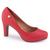 Sapato Meia Pata Vizzano 1840.301 pelica salto confortável Vermelho