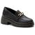 Sapato Mocassim Feminino Tratorado Conforto Moderno Corrente Estilo Shoes Preto