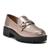 Sapato Mocassim Loafer Via Marte 083-004 Feminino Marrom metalizado
