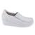 Sapato Mocassim Usaflex 5743PL couro Anabela branco ou preto Branco
