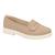 Sapato Modare 7357.100 Mocassim Oxford Casual Salto Tratorado Feminino Bege