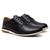 Sapato Oxford Masculino Em Couro Sport Fino Com Cadarço Confort Preto