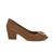 Sapato Peep Toe Usaflex Feminino Salto Bloco Confortável Caramelo