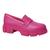 Sapato Quiz 641747-20 Mocassim Oxford Casual Salto Tratorado Feminino Pink