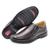 Sapato Rafarillo Conforto Extra Preto Couro 39001 Duo Air Café