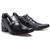 Sapato Rafarillo Vegas Alth Você+Alto 7cm Em Couro Preto Adulto Confortável 3263 Preto