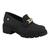 Sapato Ramarim 2312103 Mocassim Oxford Casual Tratorado Feminino Preto