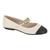 Sapato Sapatilha Moleca 5094.1651 Fivela Casual Confortável Feminino Preto, Branco
