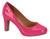 Sapato Scarpin Feminino Vizzano Salto Médio Meia Pata Social Pink gloss verniz
