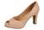 Sapato Scarpin Peep Toe Salto Alto Meia Pata Vizzano Nude Nude