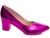 Sapato Scarpin Salto Baixo Bloco Grosso Numeração Grande Especial  Arrasadora Rosa pink