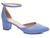 Sapato Scarpin Salto Bloco Grosso Baixo Numeração Especial Grande Arrasadora Azul