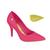 Sapato Scarpin Vizzano Salto Alto Colorido Pink gloss, Verde siciliano