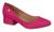 Sapato Scarpin Vizzano Salto Baixo Grosso Bico Redondo 1346 Pink pelica