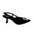 Sapato Slingback Preto Bico Fino com Fivela Preto