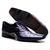 Sapato Social Calvest em Couro Verniz Preto Texturizado com Cadarço 1930C593 - 37 Preto