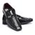 Sapato Social Casual Homem Moderno Bico Quadrado Oxford Modelo Elegante Esporte Fino Preto