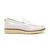 Sapato Social Casual Loafer Masculino Derby Em Couro Branco Branco