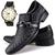 Sapato Social Dhl Shoes Masculino Confortável Estiloso + Relógio Preto