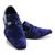 Sapato Social Esporte Fino Estilo Italiano Acabamento Aveludado Premium Leve e Confortável Azul