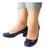 Sapato Social Feminino Confortável Salto Baixo Grosso 820 Marinho Verniz 37 Marinho verniz