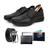 Sapato Social Masculino Couro Preto Conforto Palmilha Gel Masculino - BR2 Footwear Social preto cadarço