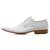 Sapato Social Masculino Pierrô modelo Italiano de amarrar couro cor branco com solado de couro Branco
