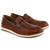 Sapato Social Mocassim Couro Masculino Casual Conforto Leve Marrom