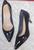 Sapato tipo scarpins salto baixo sociais - diversas cores Verniz preto