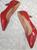 Sapato tipo scarpins salto baixo sociais - diversas cores Verniz vermelho