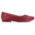 Sapato Usaflex em Couro Salto Baixo Detalhe Laser Vermelho