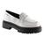 Sapato Via Uno 584027 Mocassim Oxford Salto Tratorado Feminino Off, White