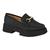 Sapato Vizzano 1413.102 Mocassim Oxford Casual Salto Tratorado Feminino Preto