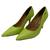 Sapato Vizzano Salto Alto Bico Fino em Pelica Feminino Verde lima