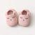 Sapatos Infantil Bebê 0-24 Meses Berço Recém-Nascido Unissex Desenho Bichinhos Meias Antiderrapante Rosa coelho