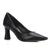 Scarpin Couro Shoestock Salto Flare Bico Quadrado Preto