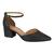 Scarpin Feminina Vizzano 1220.317 Confortavel Casual Sapato Salto Grosso Bico Fino  Preto