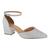 Scarpin Feminina Vizzano 1220.317 Confortavel Casual Sapato Salto Grosso Bico Fino  Prata