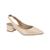 Scarpin Feminino Beira Rio Slingback Salto Grosso Baixo Moda Creme