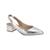 Scarpin Feminino Beira Rio Slingback Salto Grosso Baixo Moda Prata