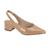 Scarpin Feminino Beira Rio Slingback Salto Grosso Baixo Moda Nude verniz