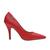 Scarpin Feminino Vizzano Salto Alto Fino Bico Fino Vermelho